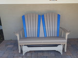 High Back Deep Seat Fan Back Double Glider