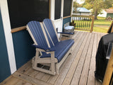 High Back Deep Seat Fan Back Double Glider
