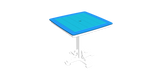 36" Bowed Edge Pedestal Table