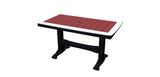 40"x72" Bowed Edge Pedestal Table