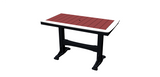 40"x72" Bowed Edge Pedestal Table