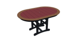 48"x75" Oval Trestle Table with Border