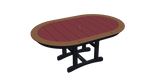 48"x75" Oval Trestle Table with Border
