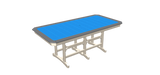 48"x96" Rectangle Trestle Table with Border