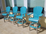 Fan Back Swivel Pub Chair