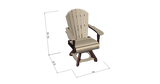 Fan Back Swivel Dining Chair