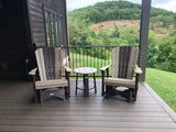 High Back Deep Seat Fan Back Single Glider