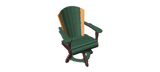 Wide Fan Back Swivel Dining Chair
