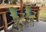 Fan Back Swivel Pub Chair