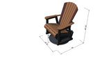 High Back Deep Seat Fan Back Swivel Glider