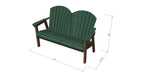 Fan Back Double Bench