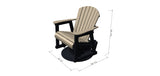 Low Back Fan Back Swivel Glider