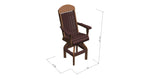 Ranch Style Swivel Pub Chair