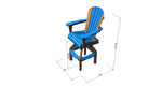 Fan Back Swivel Pub Chair