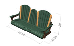 Fan Back Triple Porch Swing