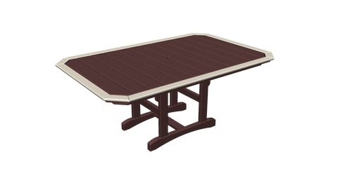 48"x75" Rectangle Trestle Table with Border