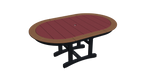 48"x75" Oval Trestle Table with Border