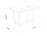Serving Bar with Offset Top